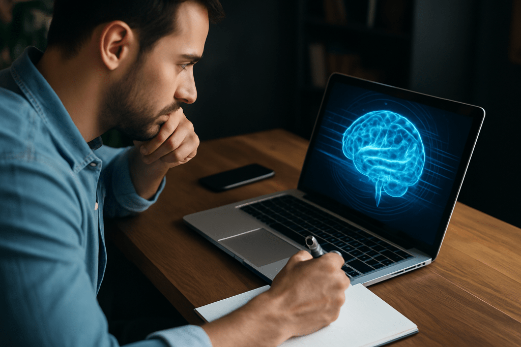 AI-powered tools helping a small business owner grow and manage their business affordably